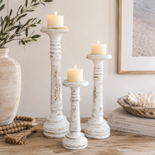 Liora Whitewash Candle Holder Set of 3