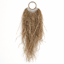 Kayana Shell and Raffia Coastal Boheme wall hanging