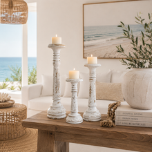 Liora Whitewash Candle Holder Set of 3