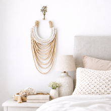 Eshana Shell and Wood Bead Wall Decor Necklace