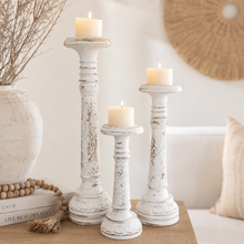 Liora Whitewash Candle Holder Set of 3