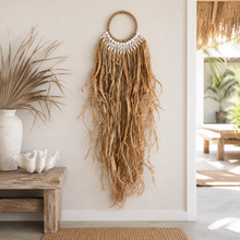 Kiana Raffia and Shell Wall Hanging