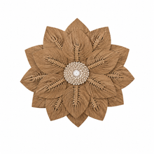 Azari Flower Raffia & Shell Wall Hanging