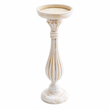 Cove Whitewash Candle Holder