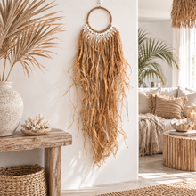 Kiana Raffia and Shell Wall Hanging