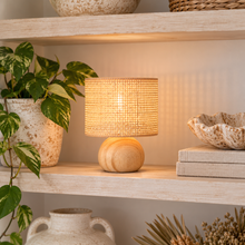 Luma Weave & Wood Table Lamp