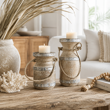 Rustic Coastal Candle Holders set