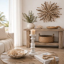 Luma White Candle Holder