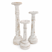 Liora Whitewash Candle Holder Set of 3