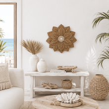 Azari Flower Raffia & Shell Wall Hanging