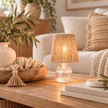 Salia Glass & Jute petite Lamp