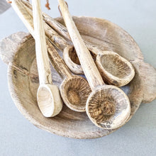Vintage Indian wooden teak ladle spoons, Coastal Boho, bohemian, global home style decor