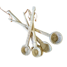 Vintage Indian wooden teak ladle spoons, Coastal Boho, bohemian, global home style decor