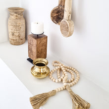 Wooden Bead & Jute Garland