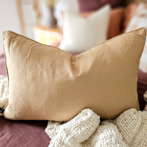 Saiya Sand rectangle Linen cushion