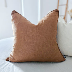 Rilynn Linen Cushion brown