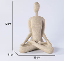 Calm, serene yoga pose lady figurine, statue for natural, neutral home decor. Ideal for Coastal boho, Bohemian styled interiors. Stretch pose statue. Decor for home styling. Modern Coastal, boho